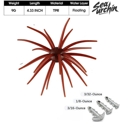 🎁Tentacle Soft Plastic Fishing Lure. Finesse Bass Bait for Drop Shot Wacky Rig. Slow Sinking