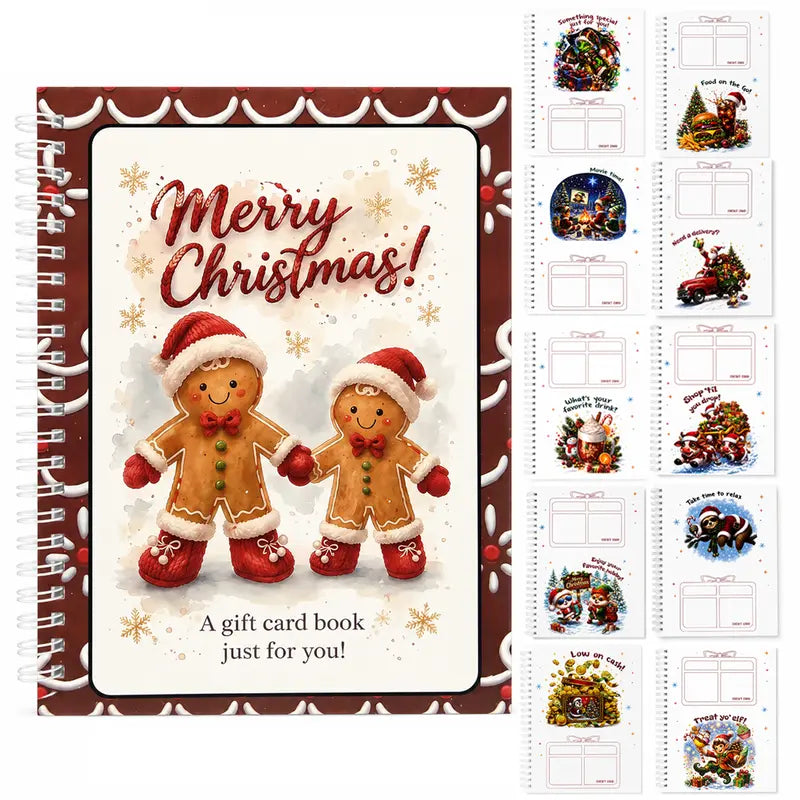 DIY Christmas Gift Card Holder Book 5x7 Inch