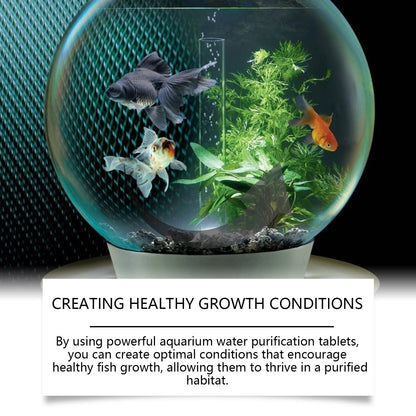 🐠  Aquarium Water Purification Tablets – Aquarium Water Clarifier • Algae Remover • Deodorizing Fish Tank Cleaner • Crystal Clear Water Treatment Tablets 💧✨