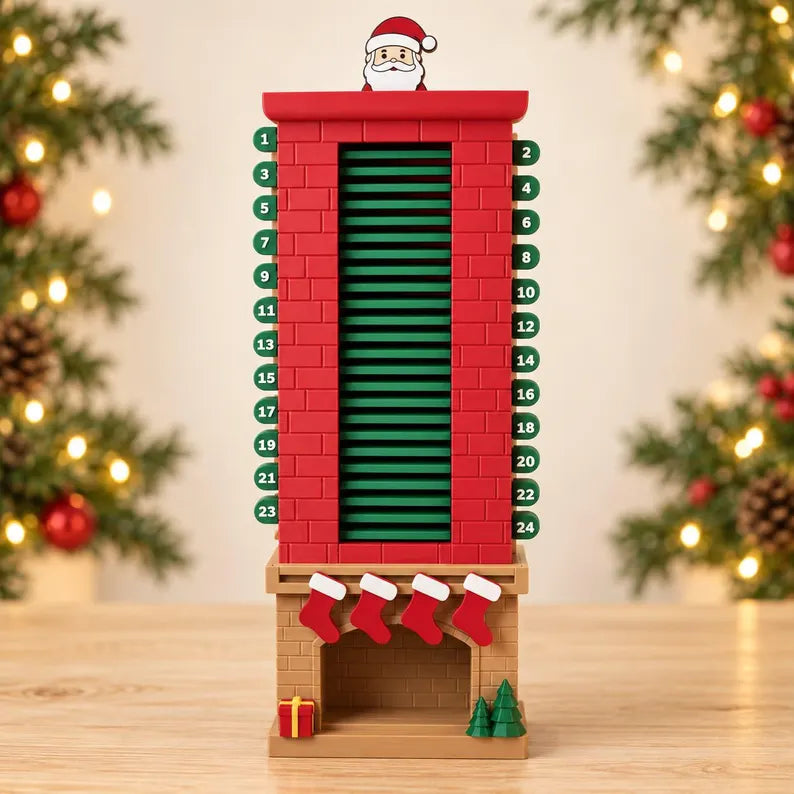 🎁3D Printed Santa Chimney Advent Calendar – A Magical Christmas Countdown
