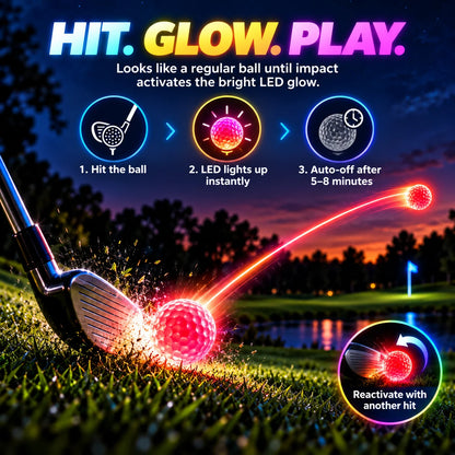 🎁Glow-in-the-Dark LED Golf Balls – Impact Activated