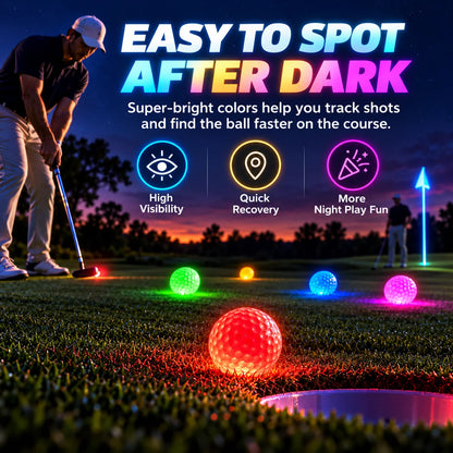 🎁Glow-in-the-Dark LED Golf Balls – Impact Activated