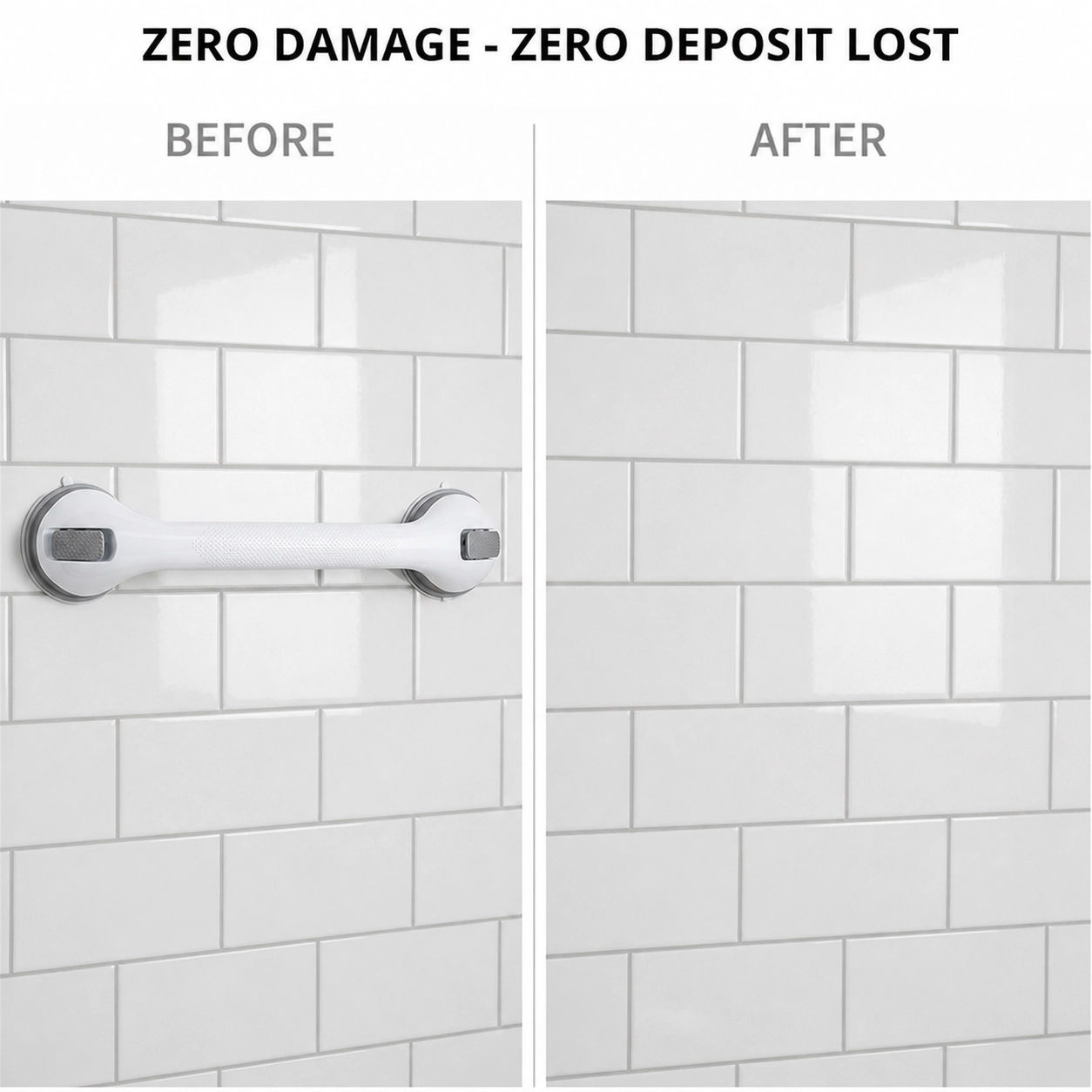 🛡️ SafeHold No-Drill Suction Grab Bar