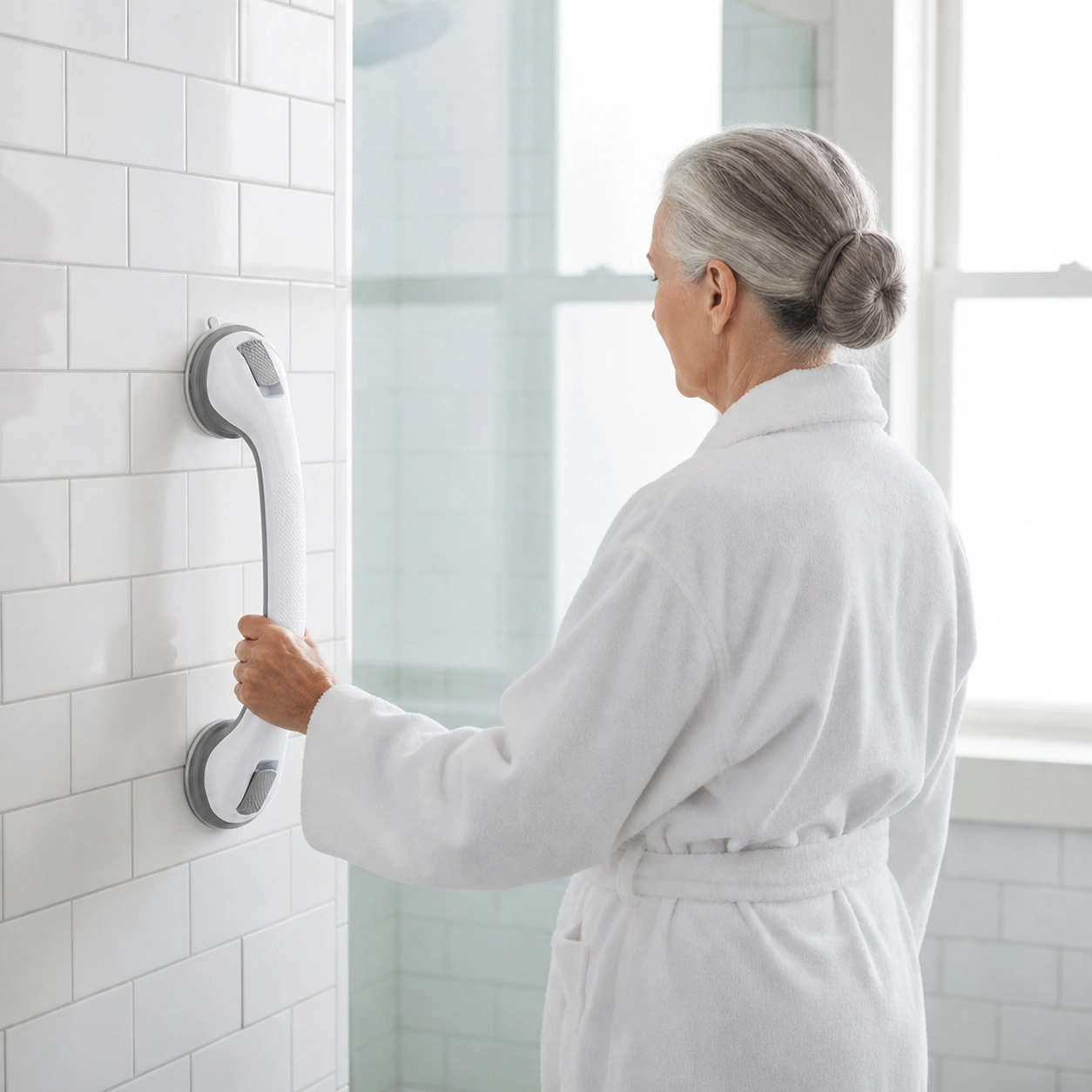 🛡️ SafeHold No-Drill Suction Grab Bar