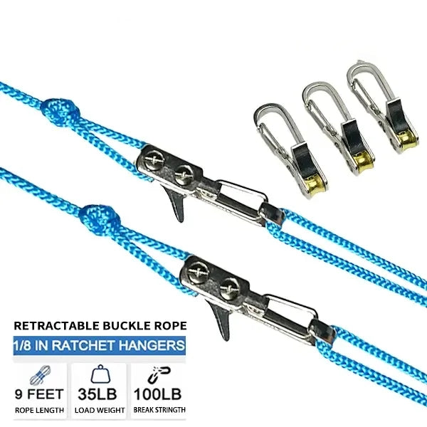 Retractable Adjustable Rope Buckle System Heavy Duty Cord