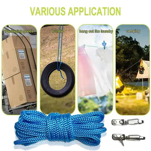 Retractable Adjustable Rope Buckle System Heavy Duty Cord