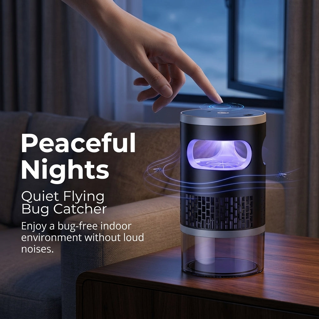 🦟 Indoor Insect Trap – Quiet Flying Bug Catcher for Home