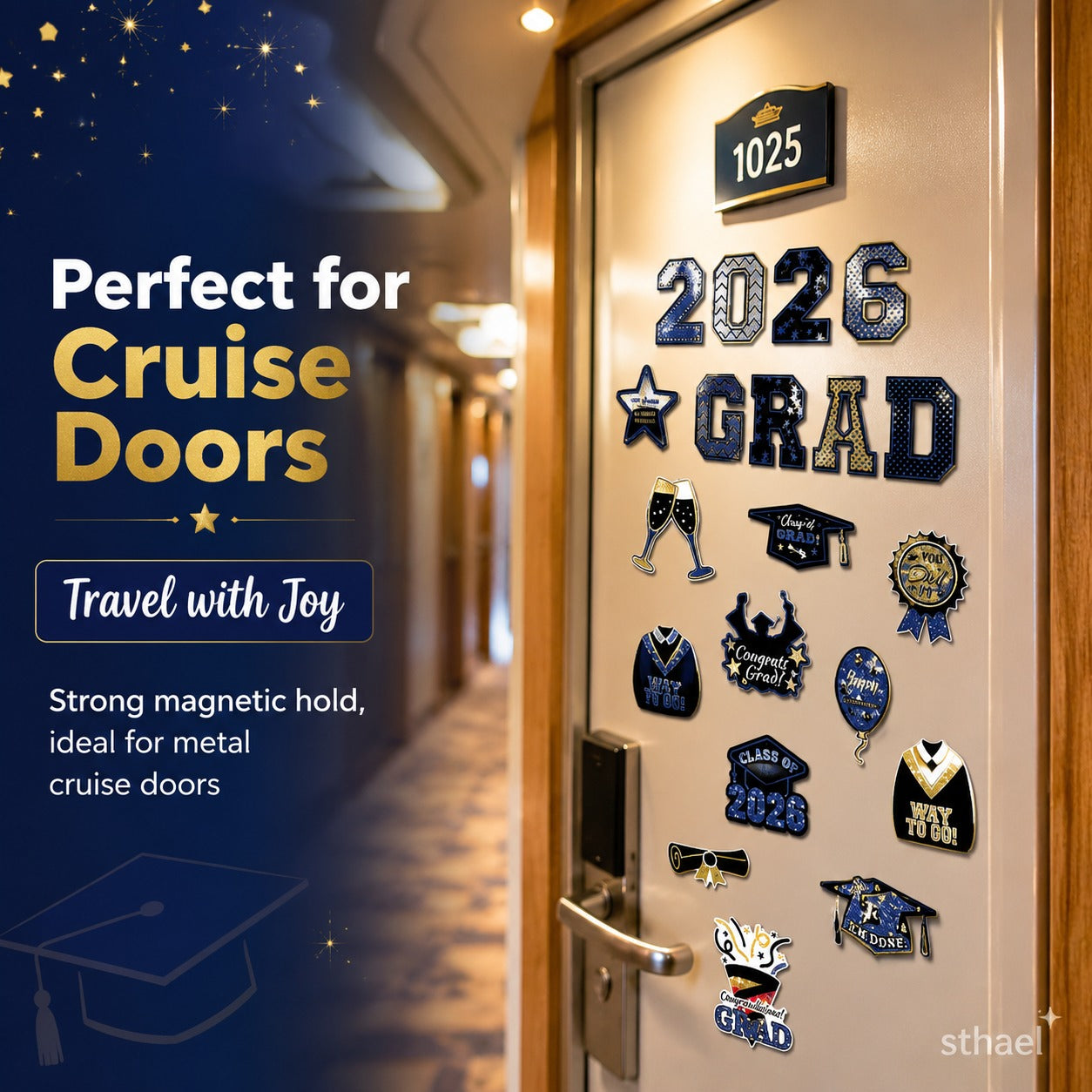 🎓 Class of 2026 Graduation Magnet Set – Celebrate Your Achievement in Style!