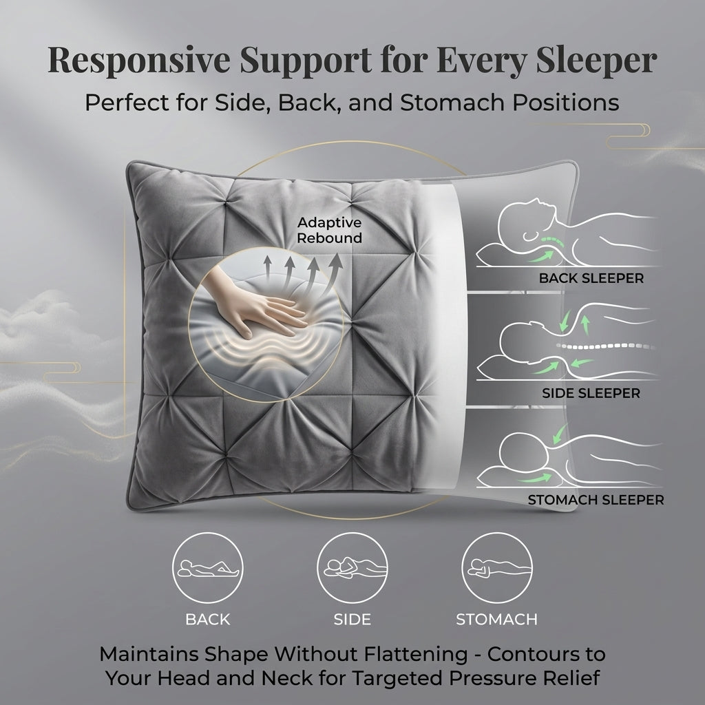 ☁️ Comfort Sleep Pillow – Ultra Fluffy Cloud-Like Bed Pillow