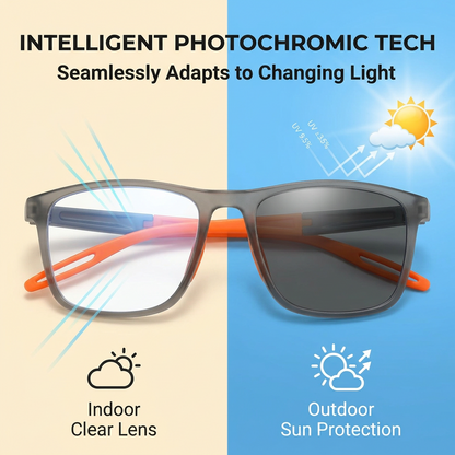 Adaptive Photochromic Multifocal Reading Glasses