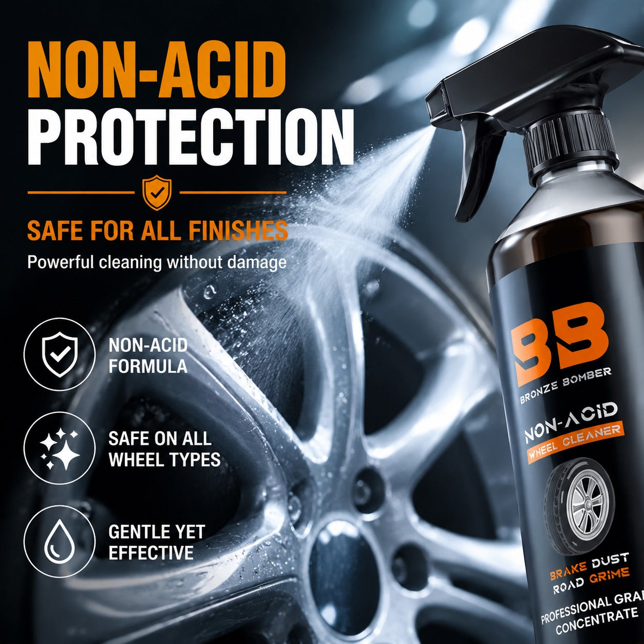 🚗 Automotive Rust Remover Spray 120ml – Fast-Acting Rust, Iron & Grime Cleaner for Wheels, Rims & Metal Surfaces ✨