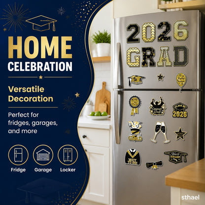 🎓 Class of 2026 Graduation Magnet Set – Celebrate Your Achievement in Style!
