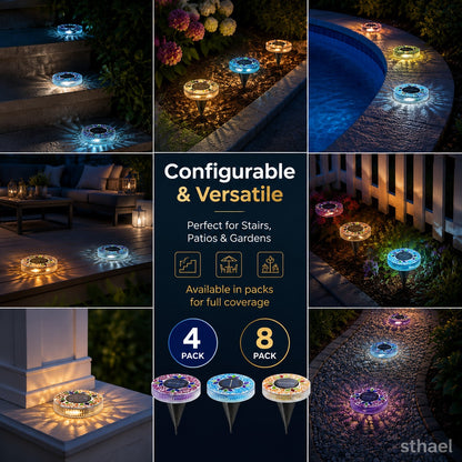 🌞 Solar Mosaic Disk Light – Waterproof Outdoor Pathway LED Light