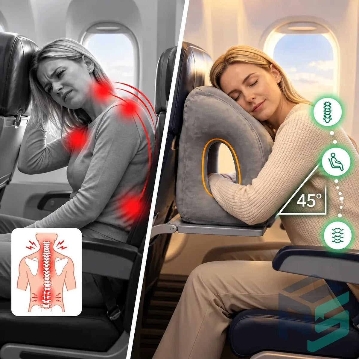 ❤️Inflatable Travel Pillow for Comfortable Rest Anywhere
