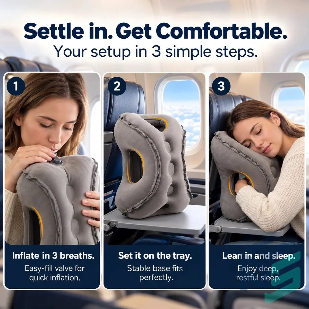 ❤️Inflatable Travel Pillow for Comfortable Rest Anywhere