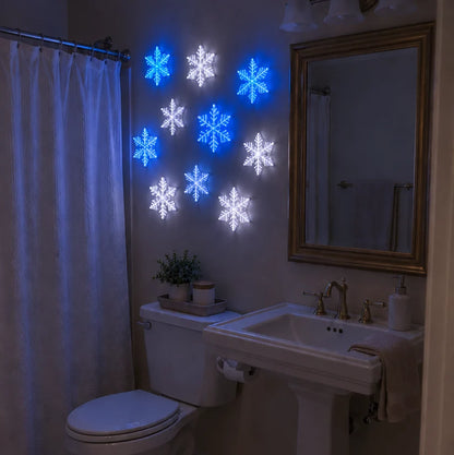 3PCS Blue LED Snowflake Wall Christmas Lights