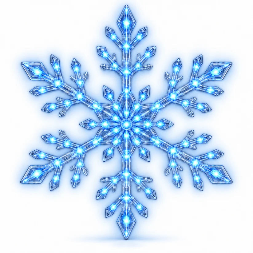 3PCS Blue LED Snowflake Wall Christmas Lights