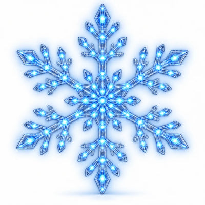 3PCS Blue LED Snowflake Wall Christmas Lights