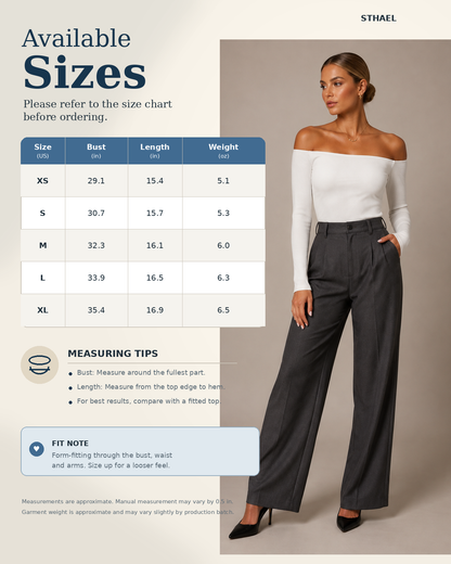 Women’s 2-in-1 Ribbed Off-Shoulder Long Sleeve Top