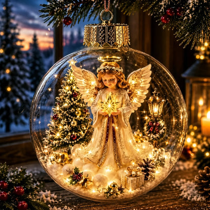 Glowing Christmas Story Ornament With Warm LED Light