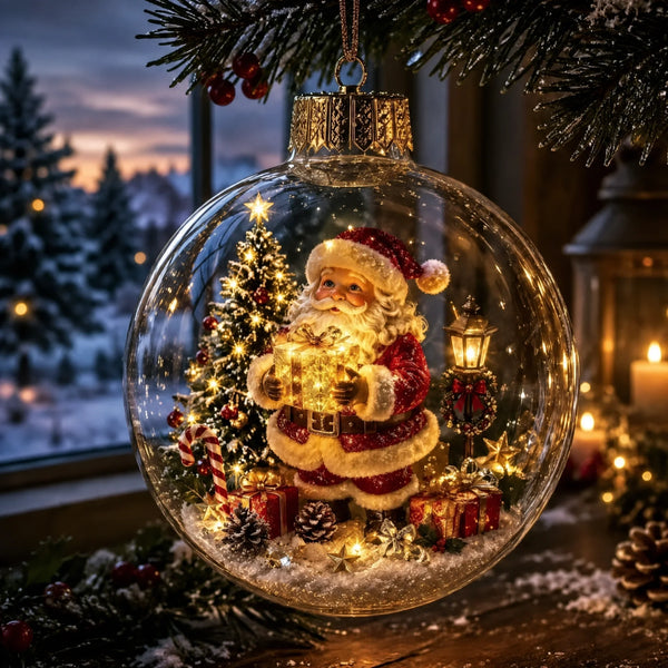 Glowing Christmas Story Ornament With Warm LED Light