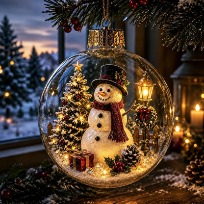 Glowing Christmas Story Ornament With Warm LED Light