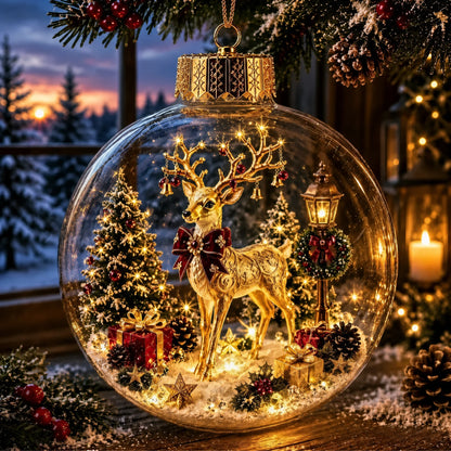 Glowing Christmas Story Ornament With Warm LED Light
