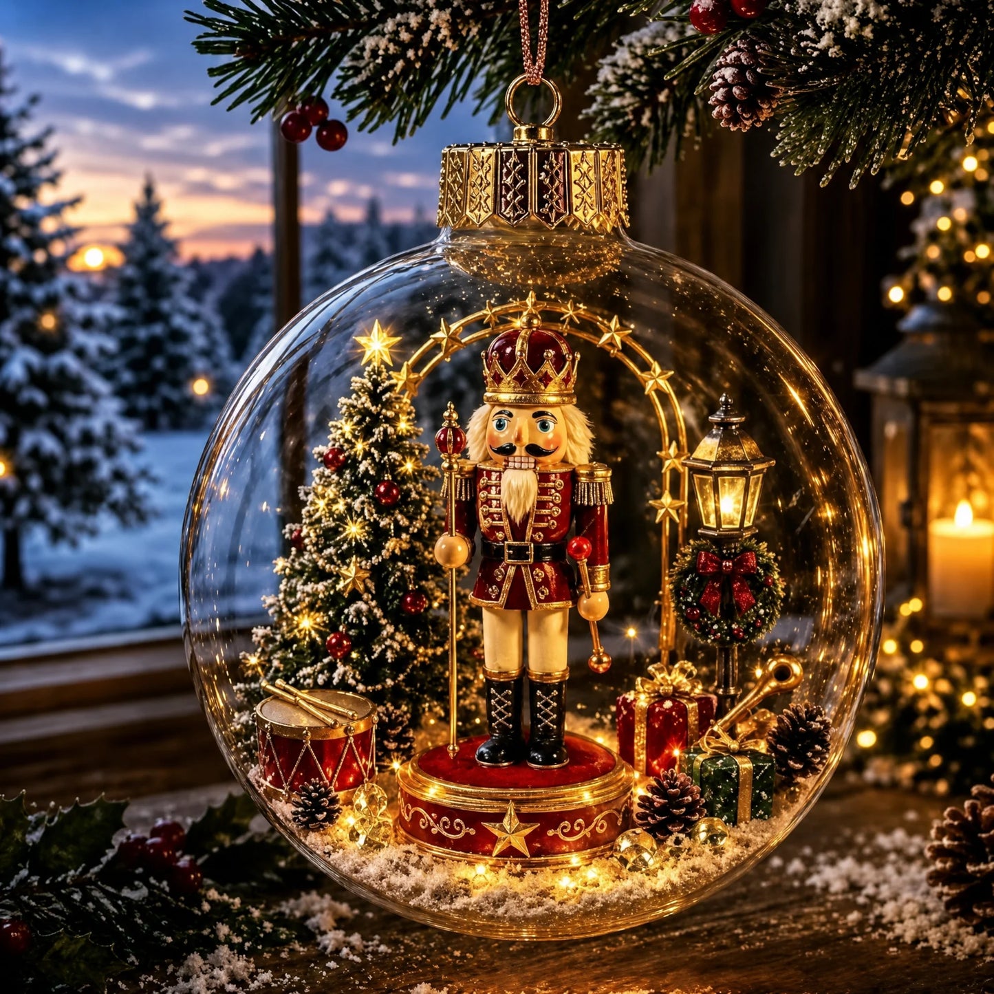 Glowing Christmas Story Ornament With Warm LED Light
