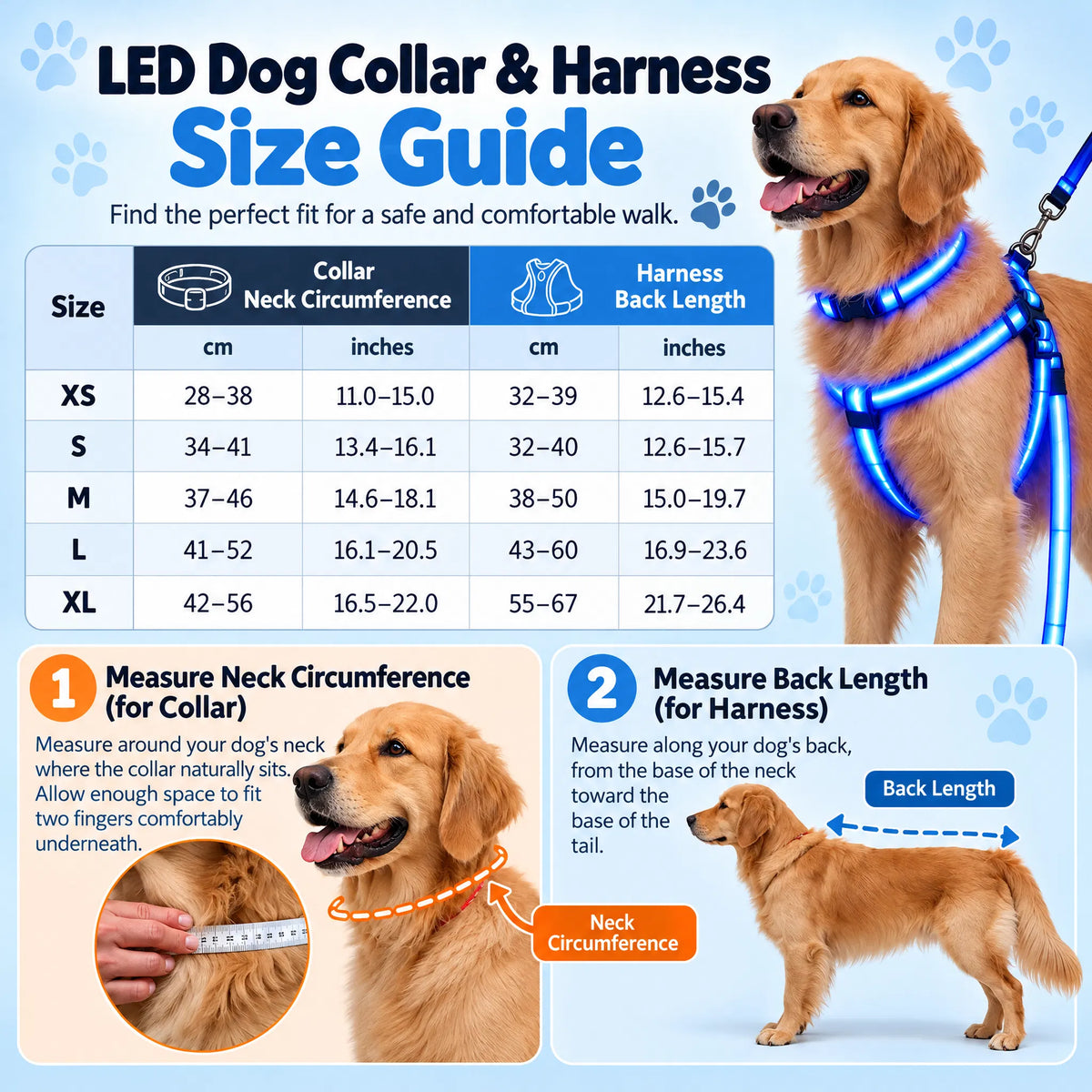 🎁LED Light-Up Dog Harness and Leash Set
