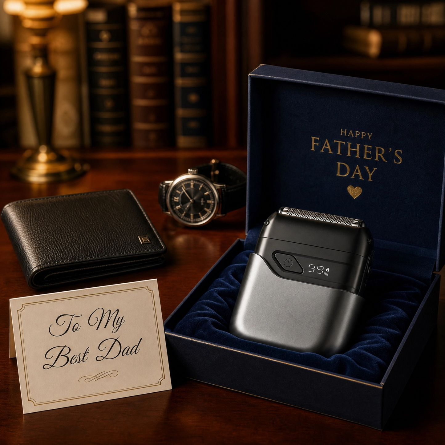 🎁 Father's Day Gift for Dad – Compact Titanium Electric Shaver for Home & Travel