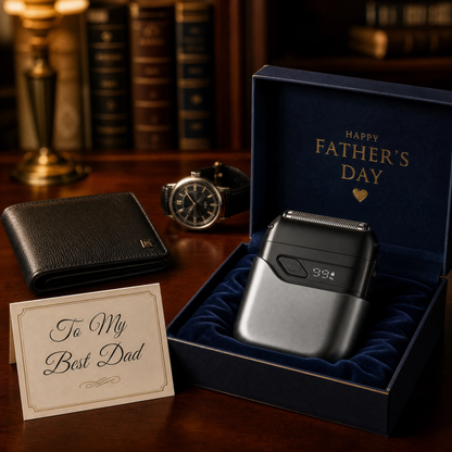 🎁 Father's Day Gift for Dad – Compact Titanium Electric Shaver for Home & Travel