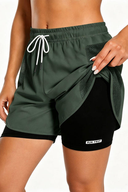 Women's 2-in-1 Quick-Dry Athletic Running Shorts