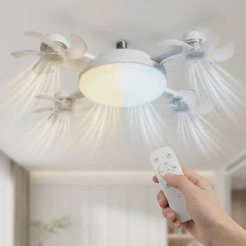 2026 2-in-1 Socket Ceiling Fan Light with Remote Control – Bright LED Lighting &amp; Instant Cooling in One 💡❄️
