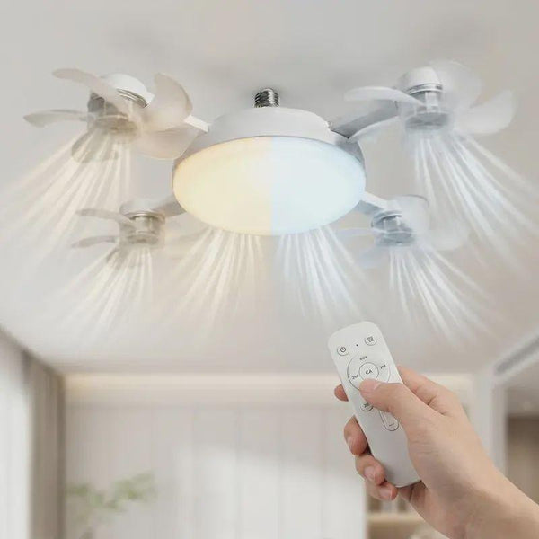2026 2-in-1 Deckenventilator mit Fernbedienung – Helle LED-Beleuchtung & Sofortige Kühlung in Einem 💡❄️