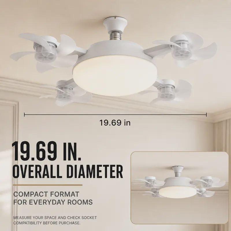 2026 2-in-1 Socket Ceiling Fan Light with Remote Control – Bright LED Lighting &amp; Instant Cooling in One 💡❄️