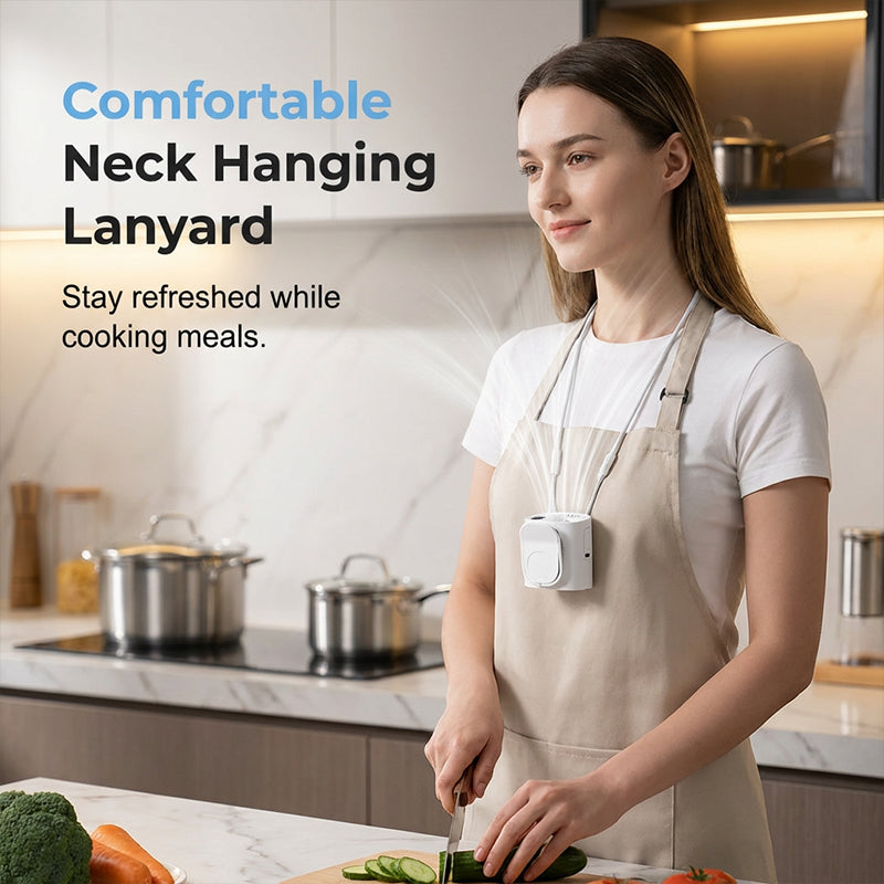 360° rotatable, hands-free, attachable fan