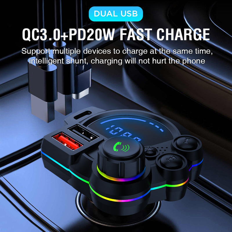Dual Fast-Charging Car FM Transmitter