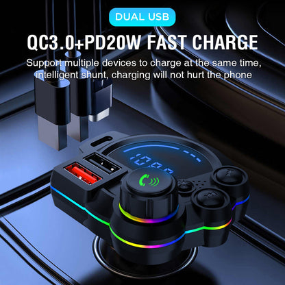 Dual Fast-Charging Car FM Transmitter