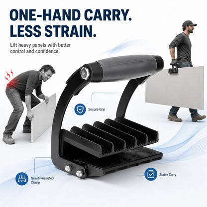 Panel & Plywood Carrier – Heavy Duty One-Hand Lifting Tool for Drywall, Sheetrock & Wood Panels