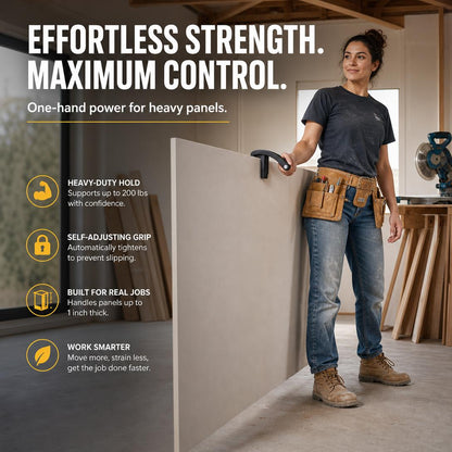 Panel & Plywood Carrier – Heavy Duty One-Hand Lifting Tool for Drywall, Sheetrock & Wood Panels