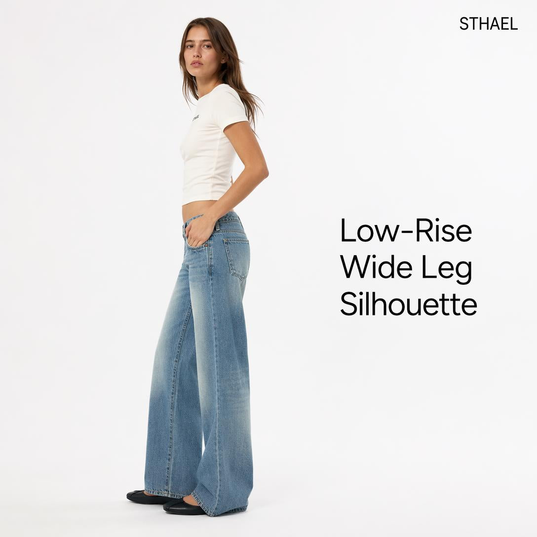 Women's Zoe Low Rise Girlfriend Jeans Medium Blue Wash
