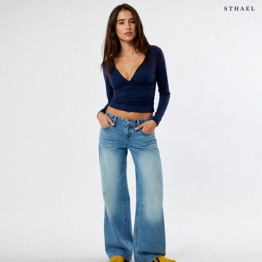 Women's Zoe Low Rise Girlfriend Jeans Medium Blue Wash