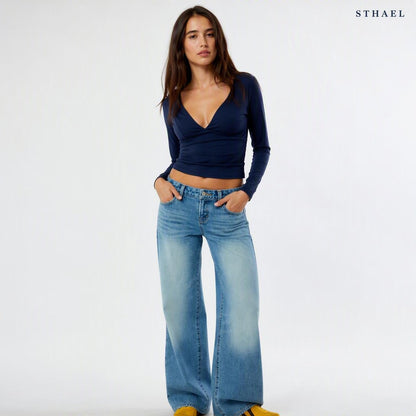 Women's Zoe Low Rise Girlfriend Jeans Medium Blue Wash