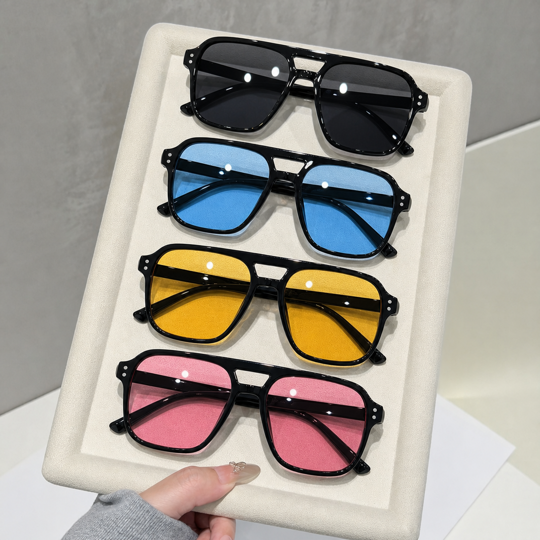 4-Pack Retro Polarized Aviator Sunglasses Set