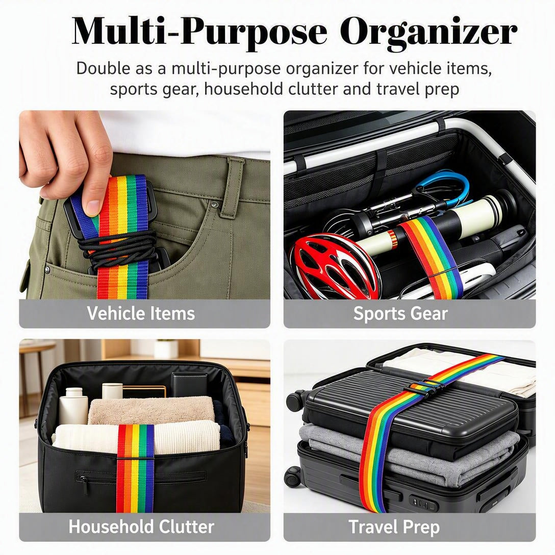 2 Pack Multi Use Strong Adjustable Luggage Connector Straps