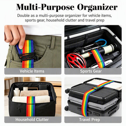 2 Pack Multi Use Strong Adjustable Luggage Connector Straps