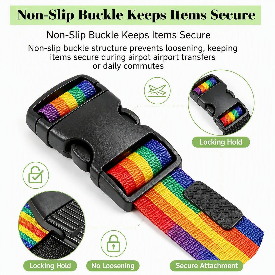 2 Pack Multi Use Strong Adjustable Luggage Connector Straps