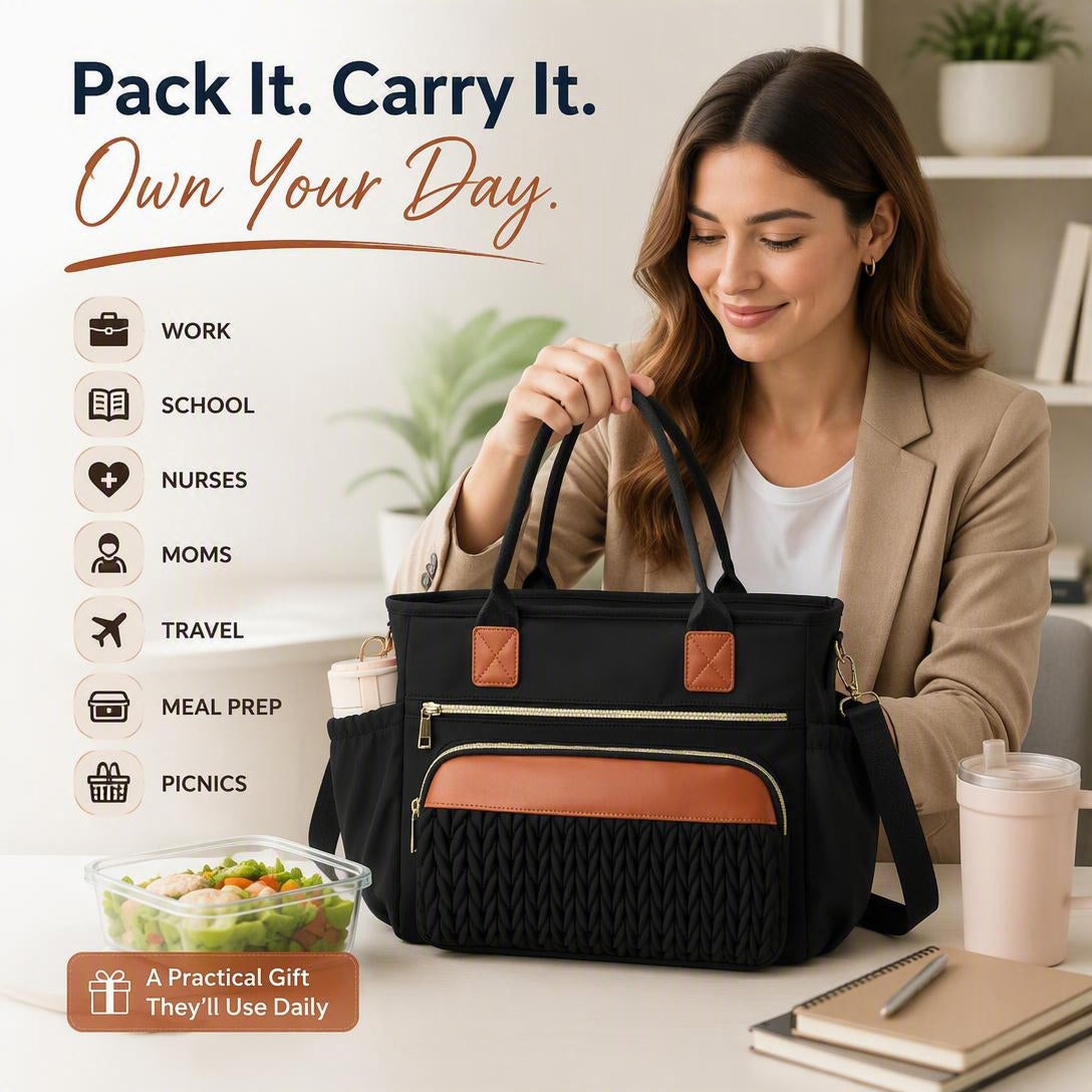 Women’s Insulated Leakproof Lunch Tote Bag