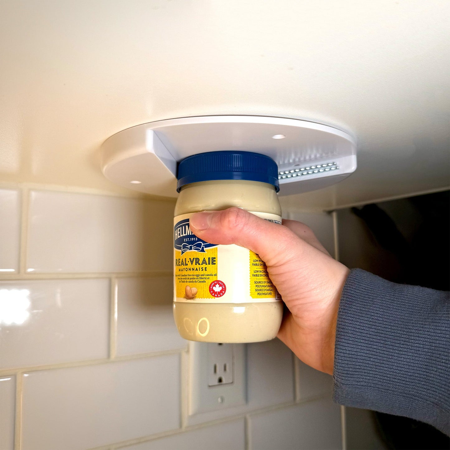 Under Cabinet Jar Opener – Effortlessly Open Any Jar, Anytime