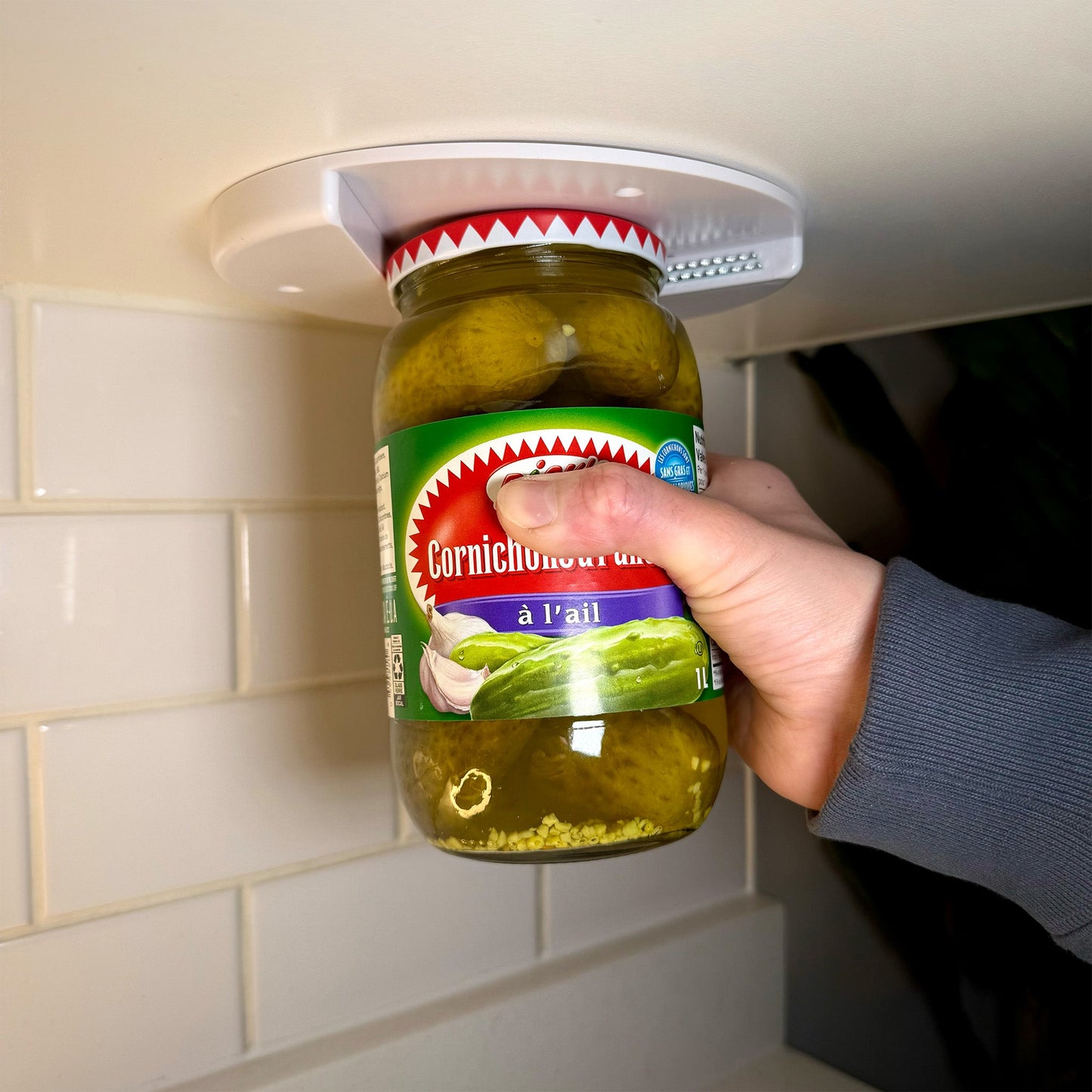 Under Cabinet Jar Opener – Effortlessly Open Any Jar, Anytime